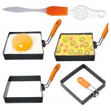 NEW Large 4 Pcs 4 Inch Sqaure Egg Ring for Griddle
