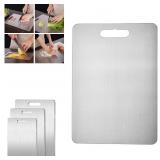 SEALED Double Sided Stainless Steel Cutting Board