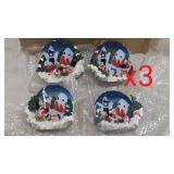 NEW 3 x 4PKS of Bear Christmas Decorations