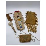 Handcrafted Leather Pouches Set (5pcs, Used)