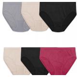 NEW Fruit of The Loom Womens 6 Pack Seamless Hi Cu