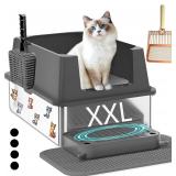 $318 NEW Enclosed Stainless Steel Cat Litter Box w