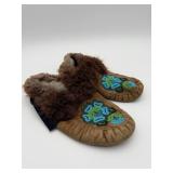 Handmade Beaded Moccasins Slippers (Used)