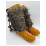 SoftMoc Fur Moccasin Boots Size 10.5ï¿½ (Used)