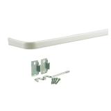NEW Kenney Enamel White Curtain Rod 48 in. L X 86