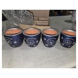 NEW 4PK 2' Mini Painted Terracotta Plant/Herb Pots