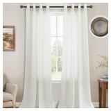 SEALED $44 120' Curtains Faux Linen Drapes
