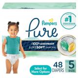 NEW $40 (5) Pampers Pure Baby Diapers