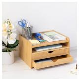 $50 Navaris bamboo desk organizer