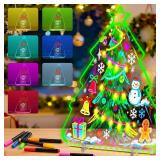 NEW LED Xmas Dry Erase Drawing Board w/Markers