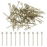 NEW 150PK 20mm Open Eye Pins Bronze