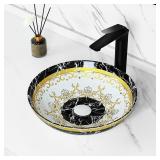 $52 Tysun Round Vessel Sink,16'' x 16''