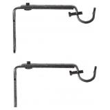 NEW 2PK Adjustable Curtain Rod Brackets