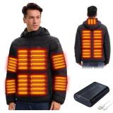 NEW $120 (L) Heated Jackets for Men w/Battery Pack