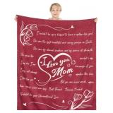 SEALED $33 Mom 'Love' Throw Blanket (50'x60')