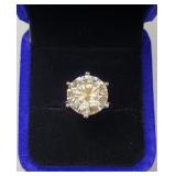 $4800 Appraisal 10.00ct Moissanite Ring sz6