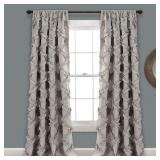 $82 NEW Lush Decor 95-in Gray Rod Pocket Curtain P