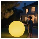 $246 NEW 20-in LED Glowing Orb Light, Dimmable RGB