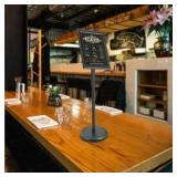 NEW Table Pedestal Sign Holder, 8.5 x 11 Inch Vert