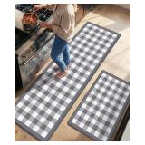 $70 DEXI Plaid Checkered Kitchen Mats