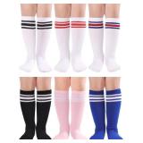 SEALED 6PK (5-7) Kids Soccer Knee High Socks