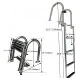 NEW $250 Stainless Steel in-Board 4-Steps Ladder