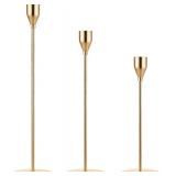 NEW Candle Holders for Taper Candles, Set of 3 Met
