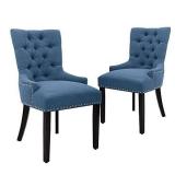 $150 CangLong Tufted Upholstered Blue Chairs