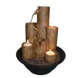 $42 NEW Alpine Resin Brown 11 in. H Tiered Column