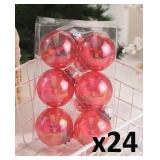NEW 24PK Shatterproof Christmas Ornaments