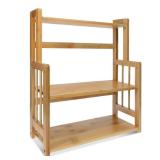 $49 Navaris Bamboo Rack Organizer Shelf