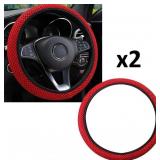 NEW $32 2PK Car Steering Wheel Cover, Stretch