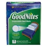 OPENED GoodNites Disposable Bed Mats - 9ct