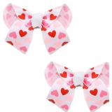 NEW Valentine's Day Hair Bow Clip for Girls Heart