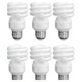 NEW $39 6PK Compact Fluorescent Light Bulbs