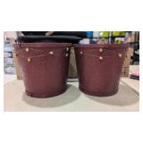 NEW 2PK 6.5' Holiday Buckets w/Bells