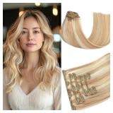 $67 NEW HUAYI Clip in Hair Extensions Real Human H