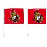 NEW 2PK NHL 2-Sided Ottawa Senators Car Flag-BLK