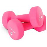 2pk Yes4All Dumbbell Hand Weight 13lbs Pink