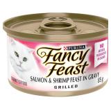 21pk FancyFeast Grilled Wet Food Salmon Shrimp 85g