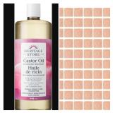 Castor Oil 960ml &Patches for Belly Button 2.36in