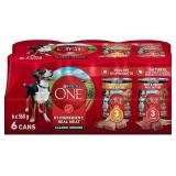 6pk Purina ONE Classic Wet Dog Food, Variety 368g