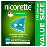 Nicorette Peppermint Gum, 4MG 210ct