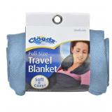 Cloudz Compact Travel Blanket - 42 x 60 Light Blue