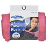 Cloudz Compact Travel Blanket - 42 x 60 Light Pink