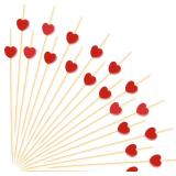 2x Red Heart Cocktail Picks Sticks Toothpicks 12ct