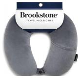Brookstone Microbead Neck Pillow Dark Gray