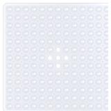 Square Shower Mat Non Slip - 21 x 21 Clear Blue