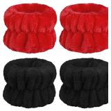 Face Washing Wristbands-Absorbent (Red, Black)