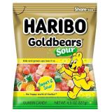 4x HARIBO, Gummi Sour Gold Bears, 4.5 OZ
